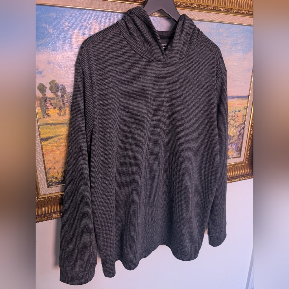 Vineyard Vines Charcoal Hooded Long-Sleeve Shirt